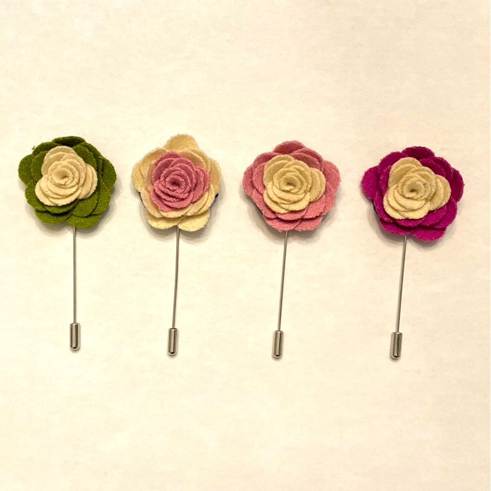 Gorgeous Felt Lapel or Scarf Pins- set of 4, NWOT